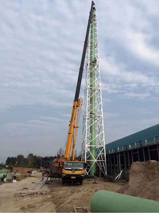 鋼管煙囪塔架設計