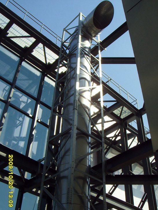 煙囪塔架的設計斜度